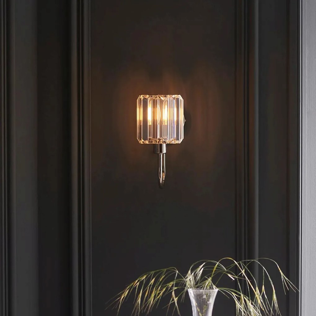 Endon glamour modern fali lámpa berenice nikkel átlátszó end104109