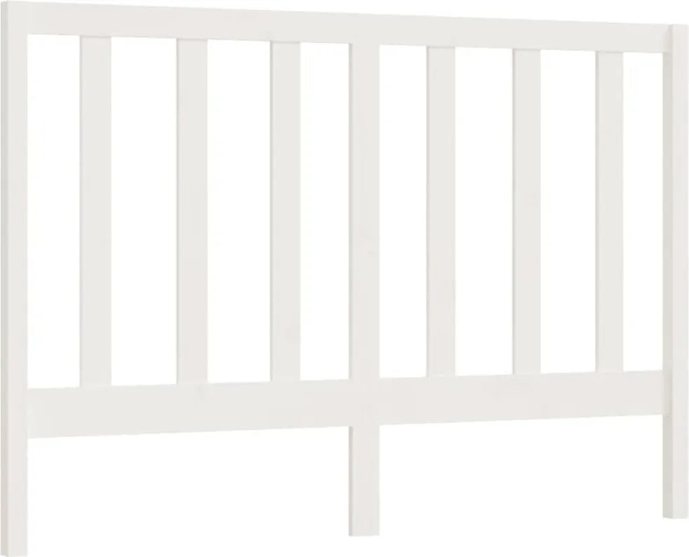 vidaXL fehér tömör fenyőfa ágyfejtámla 146 x 4 x 100 cm