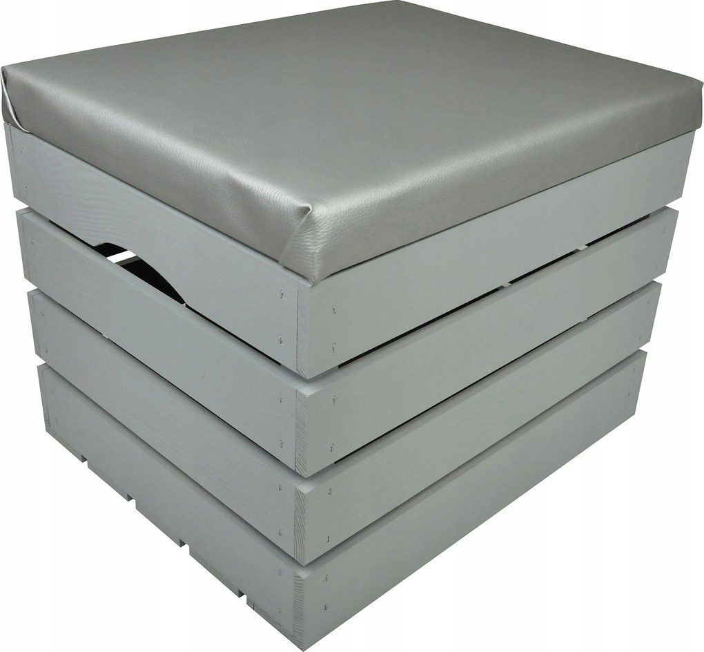 Fenyő Puff Kárpitozott Tároló Doboz Láda