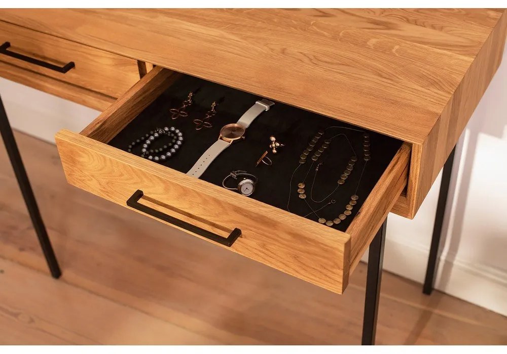 Tölgyfa fésülködőasztal 97x45 cm Abies – The Beds