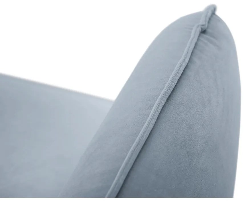 Világoskék bársony kanapé 230 cm Vienna – Cosmopolitan Design