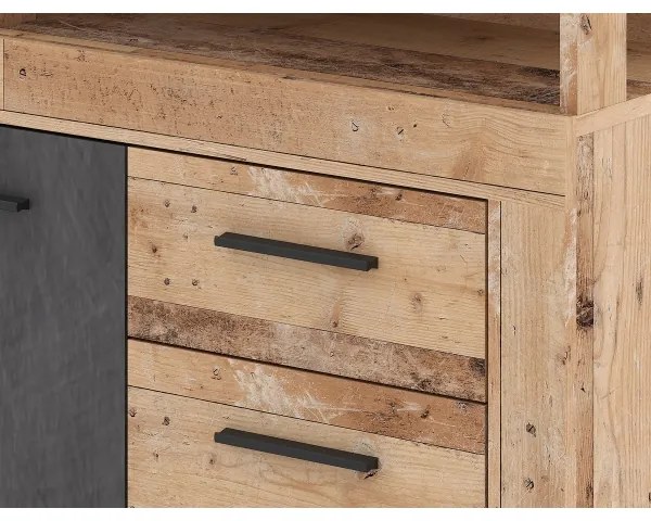 Komód RUNA világosbarna/antracit