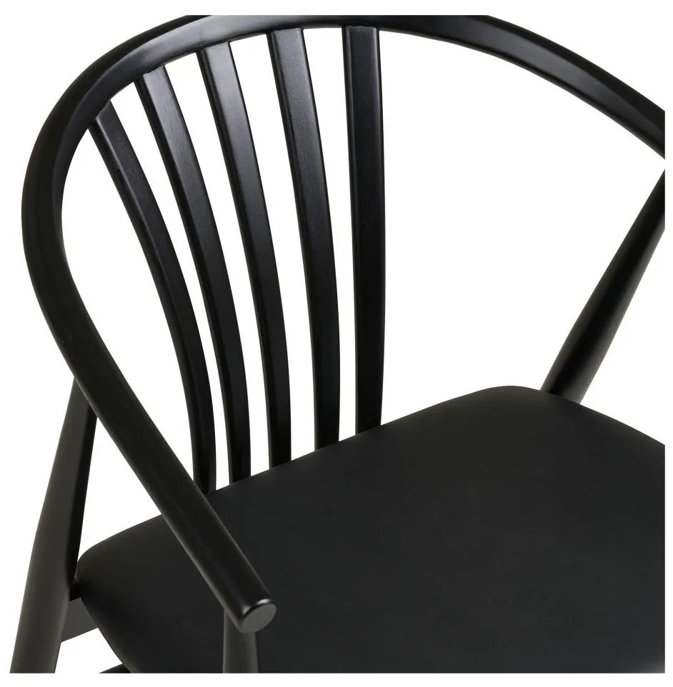 Agustin étkezőszék, bükkfa PU üléssel, fekete