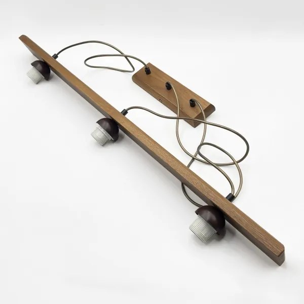 AIDA zsinóros függeszték 3x E27/15W/230V átmérő 25 cm tölgy/rafia