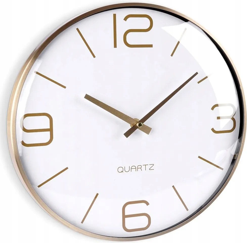 Falióra Arany Fehér 30CM Csendes Mechanizmus Glamour Loft Nappali