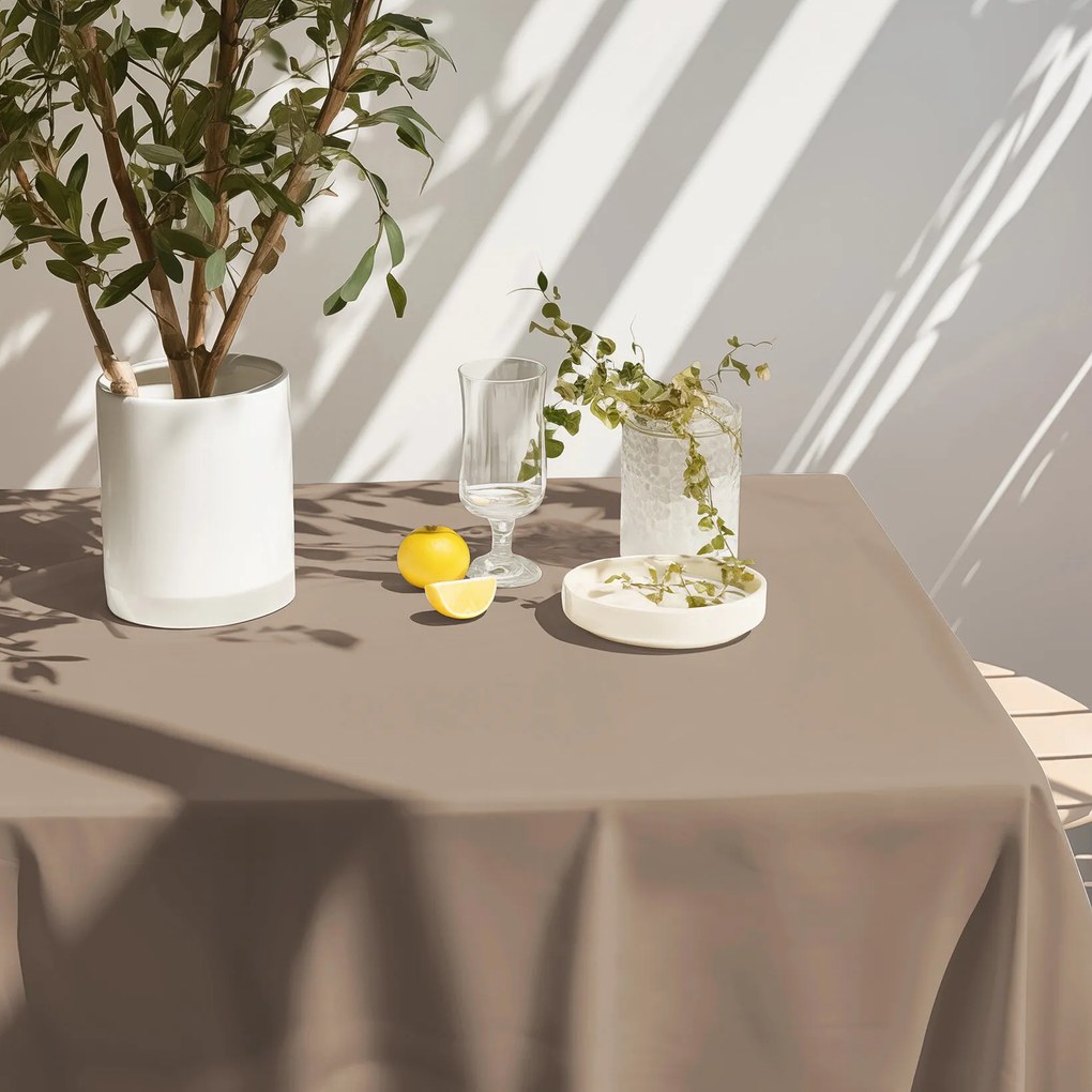 Goldea szögletes terítő 100% pamutvászon - kávébarna 100 x 100 cm