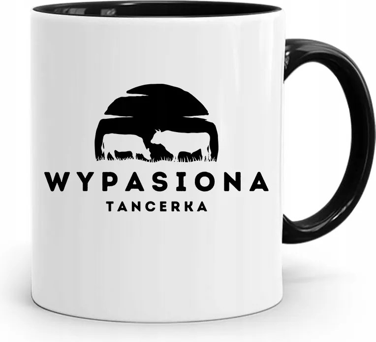 Táncosnőnek Fekete Bögre Születésnapi Ajándéknak, fényképes nyomattal