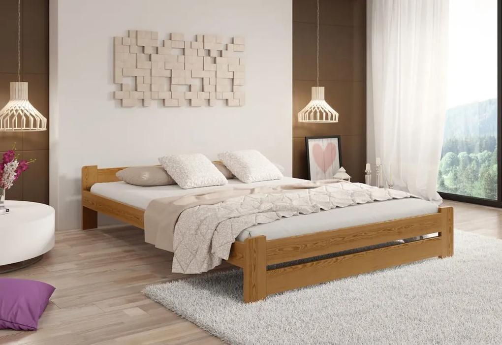 P/ HERA ágy matraccal és ágyráccsal AJÁNDÉK, 160x200 cm, tölgy-lakk
