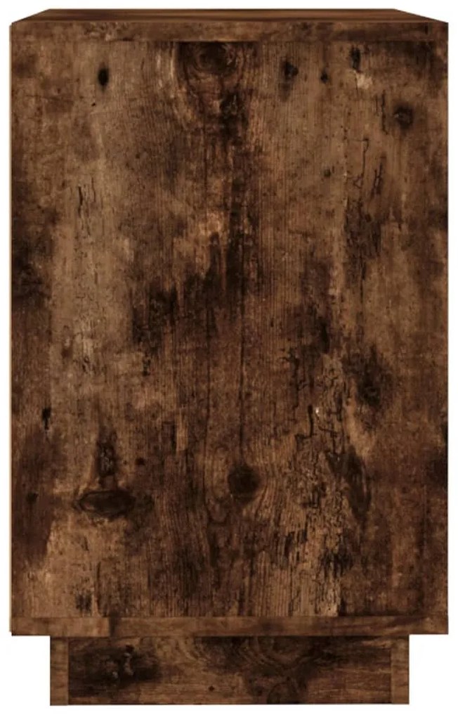 füstös tölgy színű szerelt fa tálalószekrény 102x35x60 cm