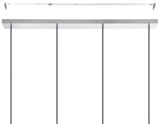 Eglo 390129 - Csillár zsinóron MAJANA 4xE27/40W/230V fényezett króm