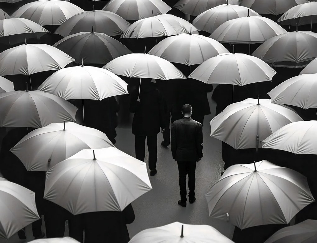 Poszter 65x50cm Magány a tömegben