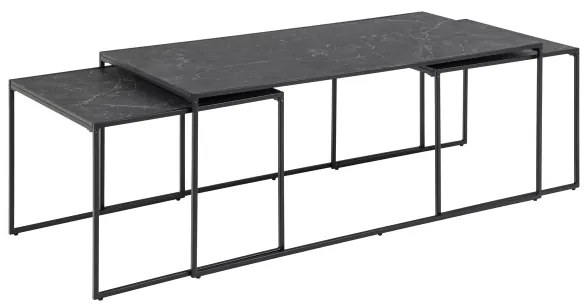 ALMA 3 részes dohányzóasztal szett antracit