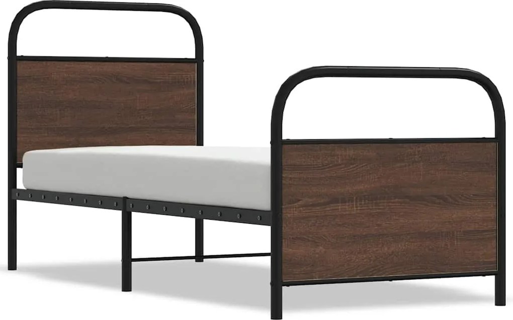vidaXL ágykeret matrac nélkül 80x200 cm barna tölgyfa műfa