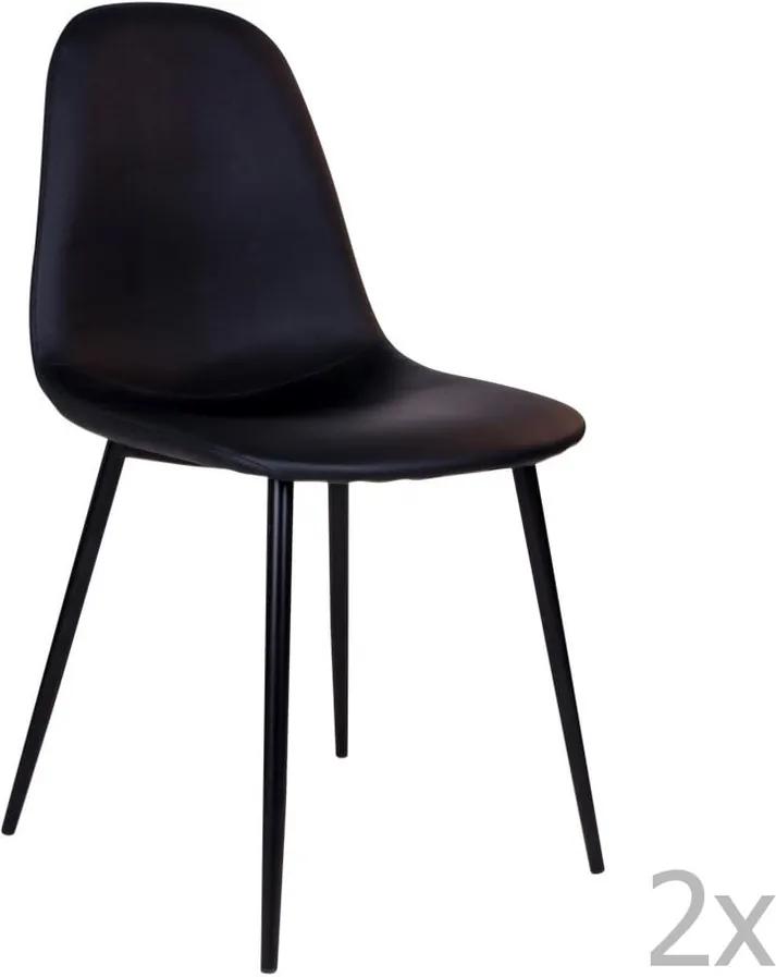 Stockholm 2 db fekete szék fekete lábakkal - House Nordic