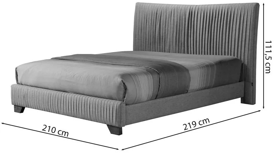Franciaágy 180 cm Batam 180 (ágyráccsal) (bézs + barna). 1098910