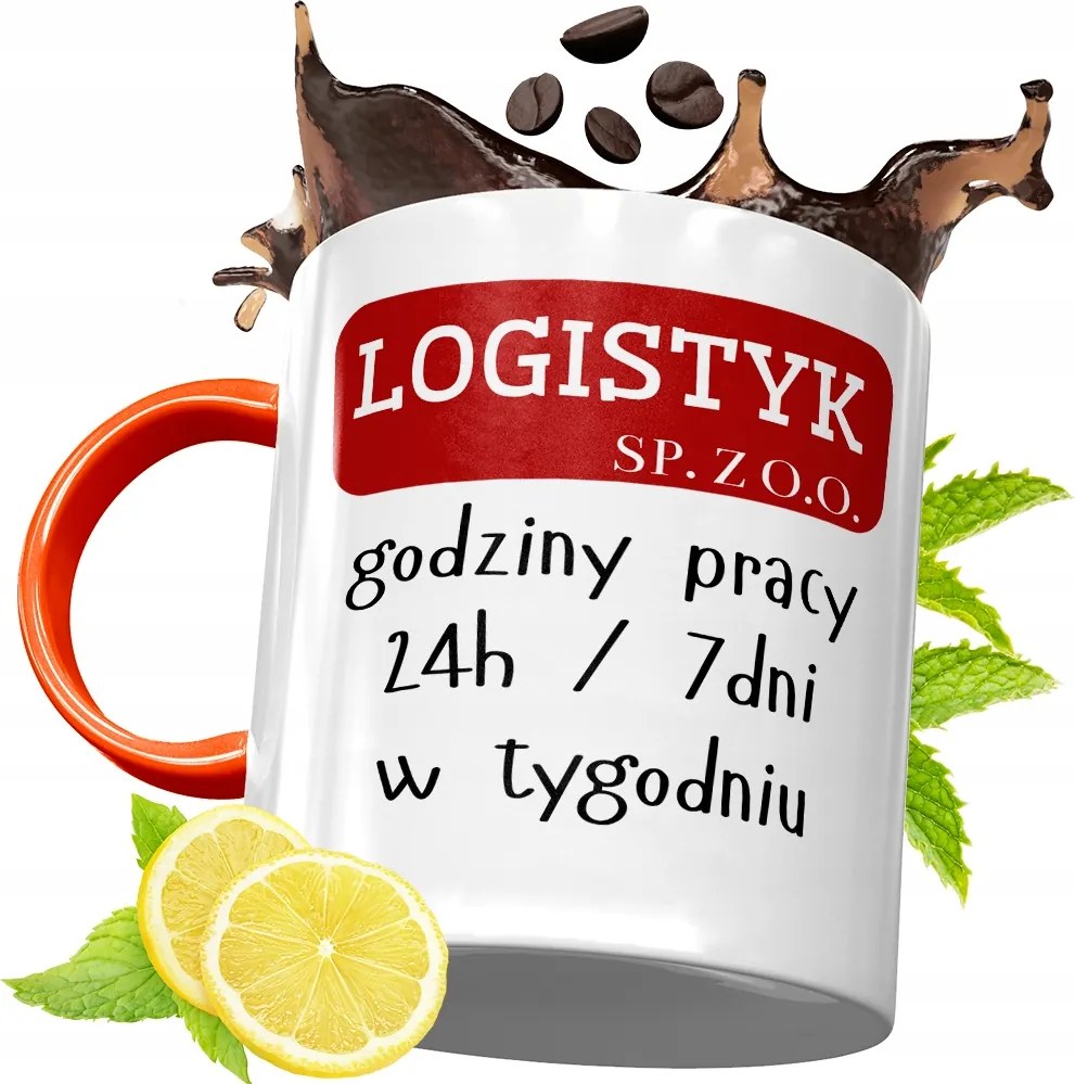 Narancssárga Bögre Logisztikai Ajándék fényképes nyomtatással