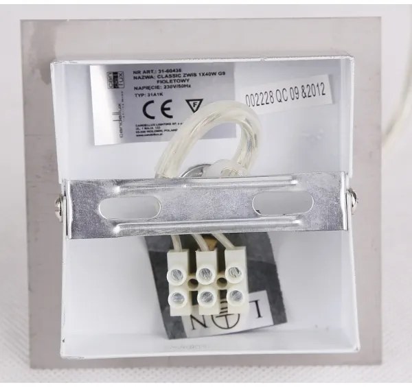 Csillár zsinóron ODEN 1xG9/40W/230V á. 12 cm