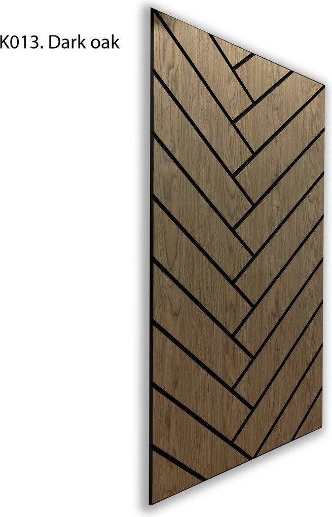 Freja Zajszigetelő falipanel 120x60x0,9cm - sötét tölgy & parketta minta - világos tölgy