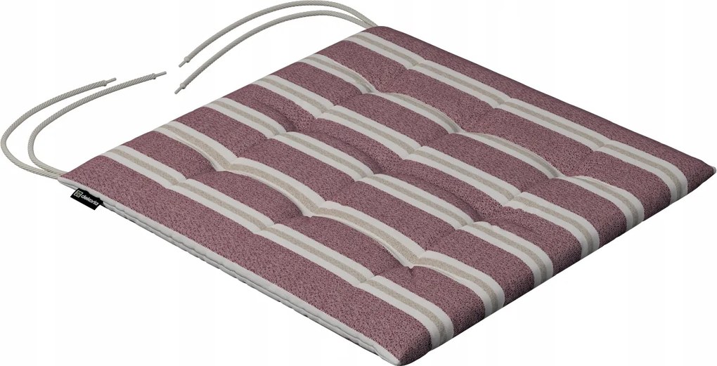 Károly székpárna 40x40 piros-bézs csíkos