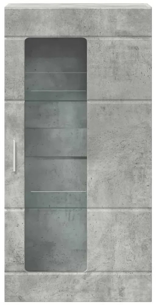 Fali szekrény polcokkal Beton szürke 55 x 29 x 100 cm Faanyag