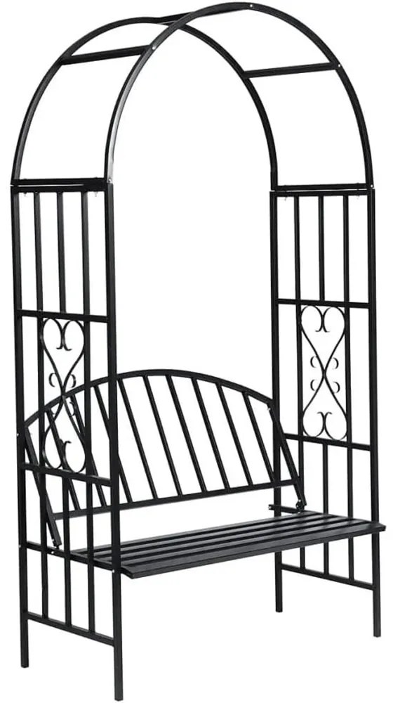 Rózsalugas paddal, fekete