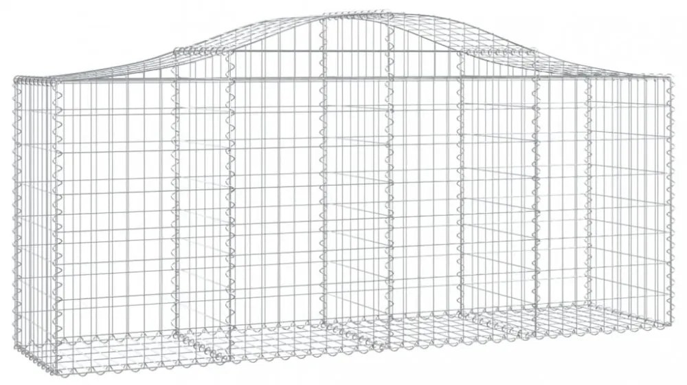 5 db íves horganyzott vas gabion kosár 200x50x80/100 cm