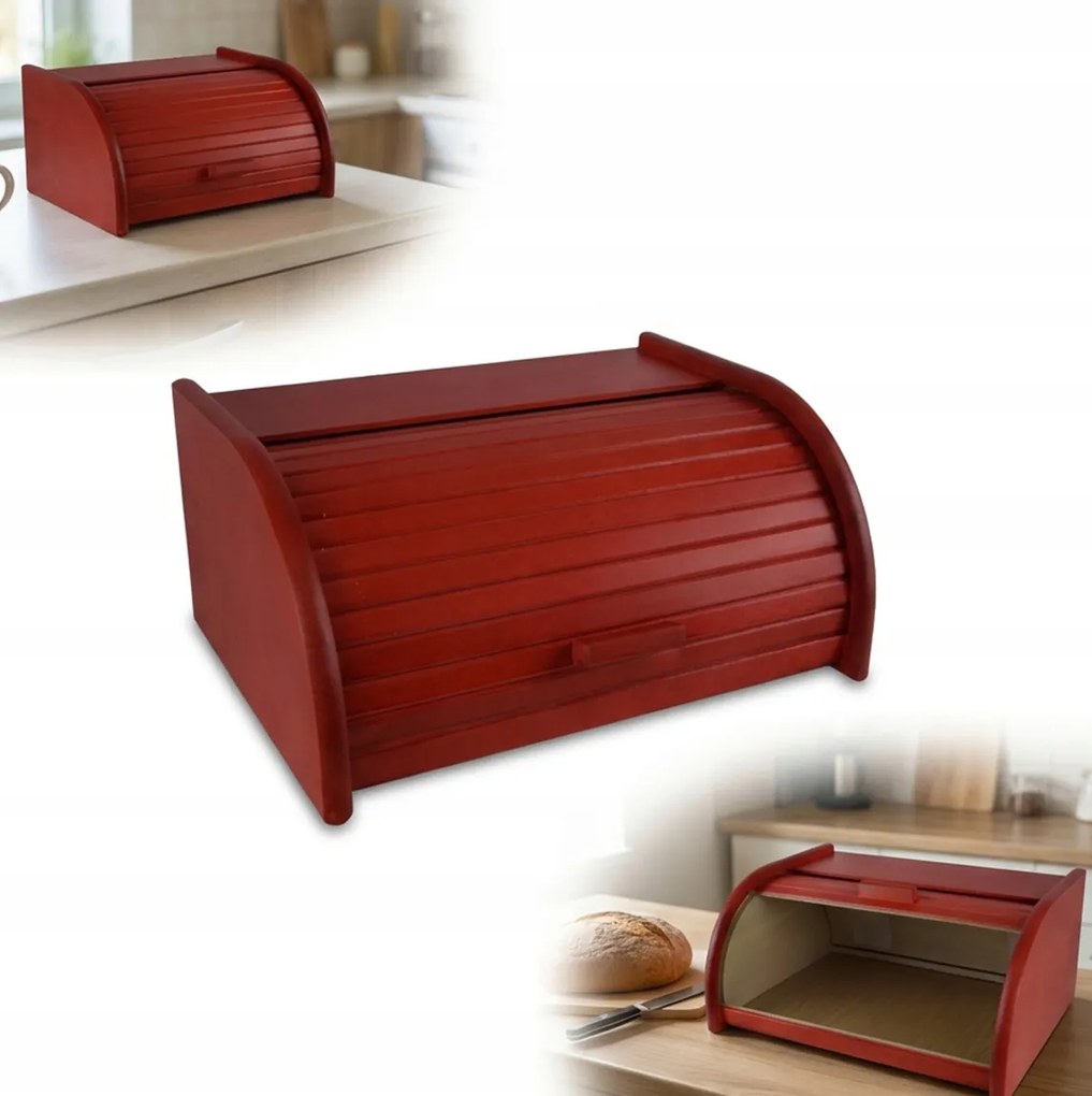 Fa Kenyértartó Kicsi Piros 31x26x16cm Lengyel