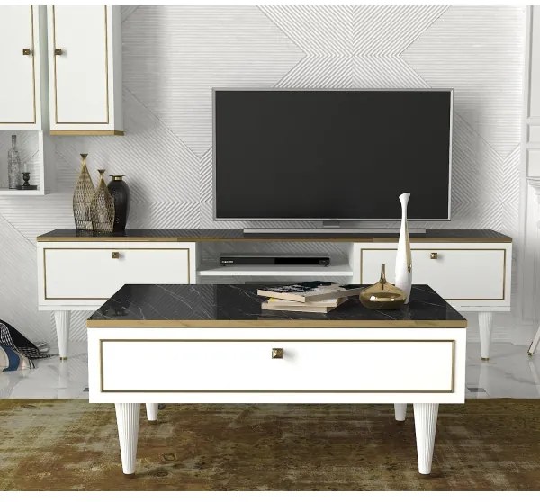 Kávésasztal RAVENNA 60x90 cm fehér