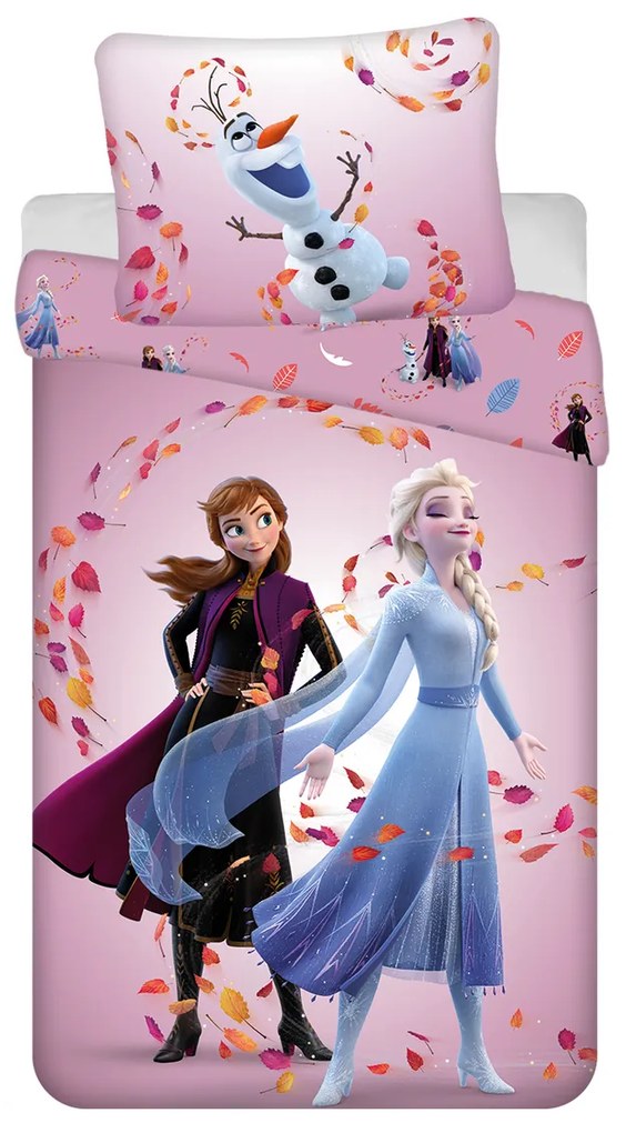 Jerry Fabrics Frozen, "Magical time" pamut ágyneműhuzat, 140 x 200 cm, 60 x 80 cm