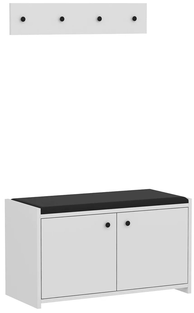 Előszoba szett Zorro (fehér). Akció -28%. 1089010