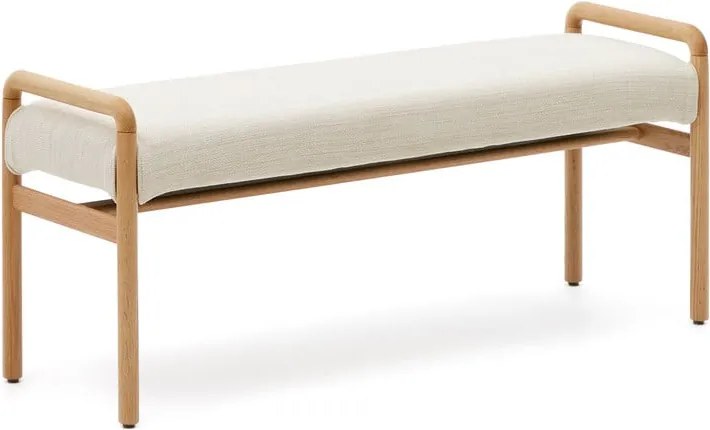 Krémszínű-natúr színű pad Macaret – Kave Home