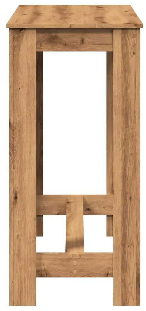 kézműves tölgy színű szerelt fa bárasztal 102 x 50 x 103,5 cm