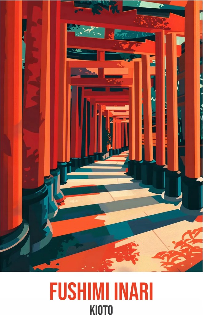 Poszter 61x90,5cm Fushimi Inari