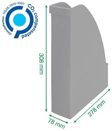 Iratpapucs, műanyag, 78 mm, LEITZ Recycle, kék (E24765030)