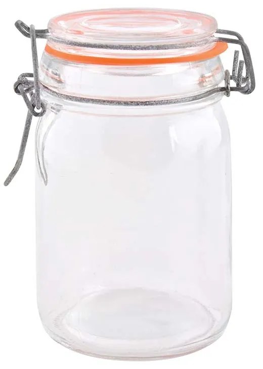 Csatos tároló üveg szett, 6 db-os