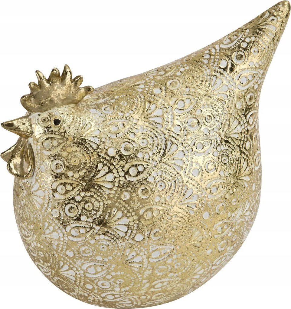 Dekorációs figura Kakas 17,5x13x19 cm arany 15331