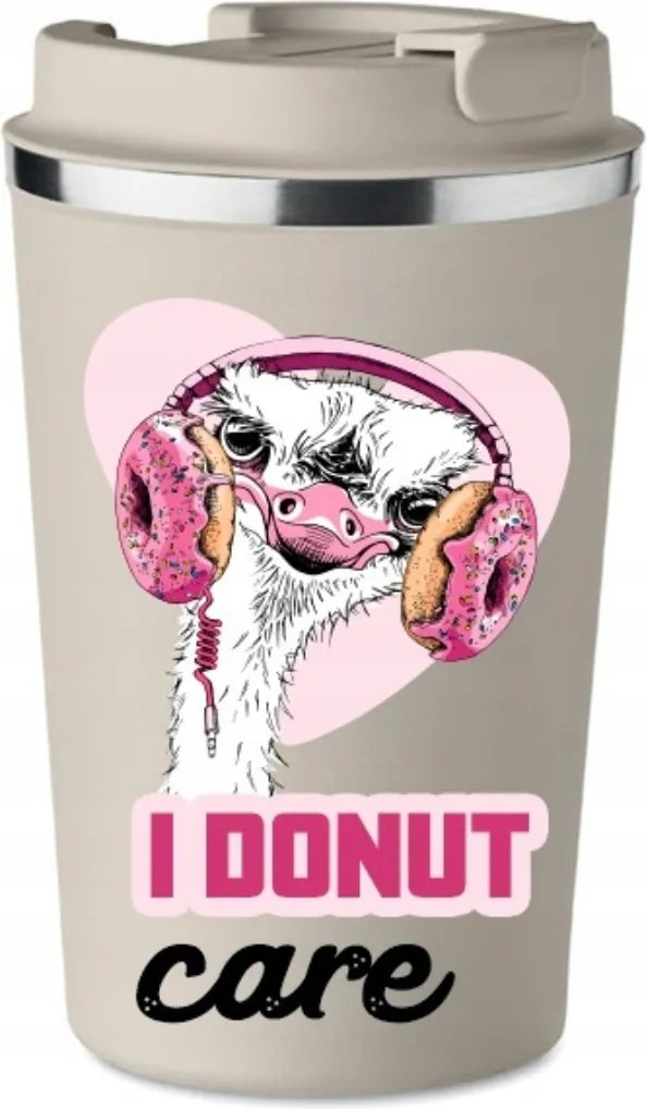 Prémium Termo Bögre bézs Nőnapi ajándék Donut Care KT_431_b