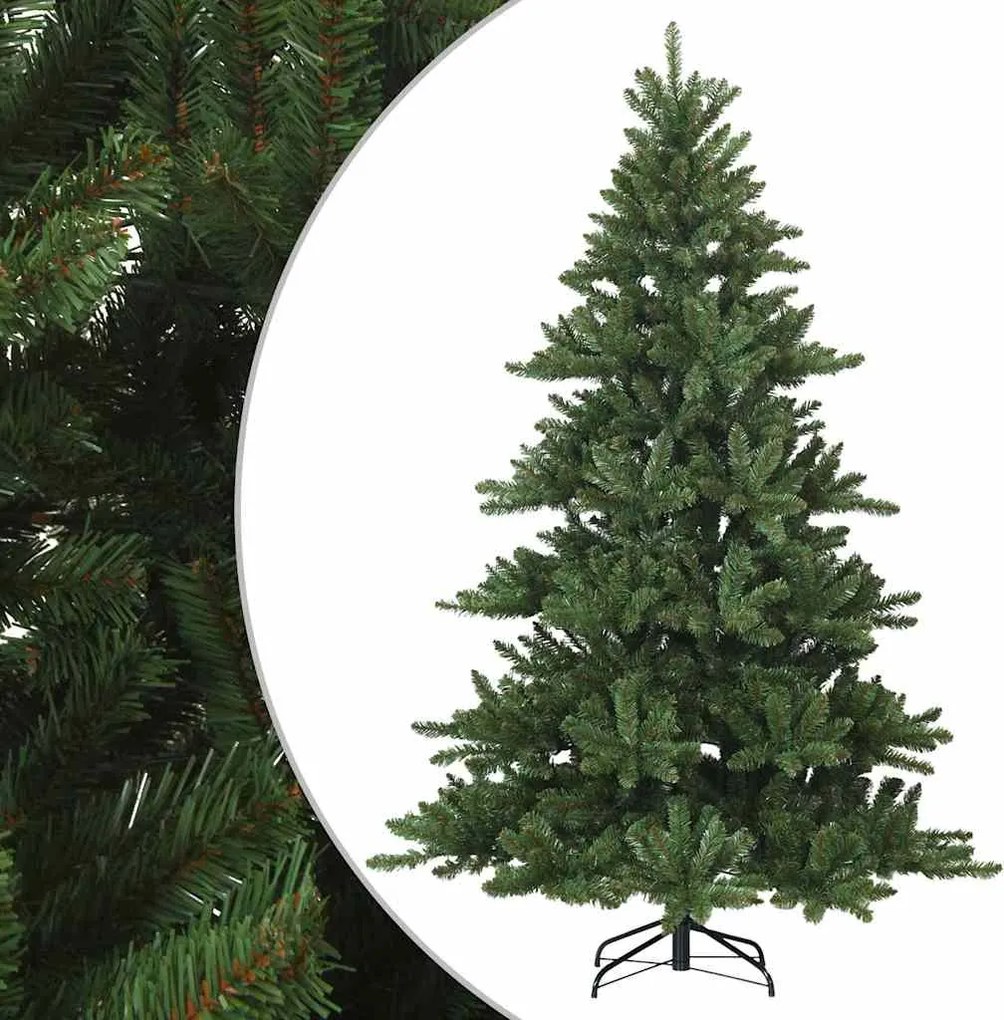 vidaXL Műanyag Hajtogatós Karácsonyfa állvánnyal Zöld 210 cm PVC, acél