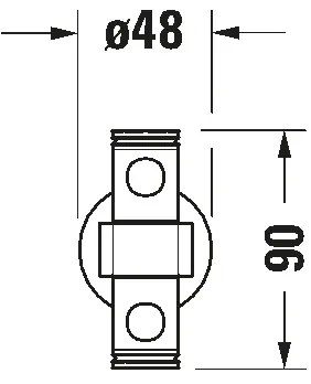 Duravit 99221000 - Fali törölközőtartó D-CODE 44,7 cm fényes króm