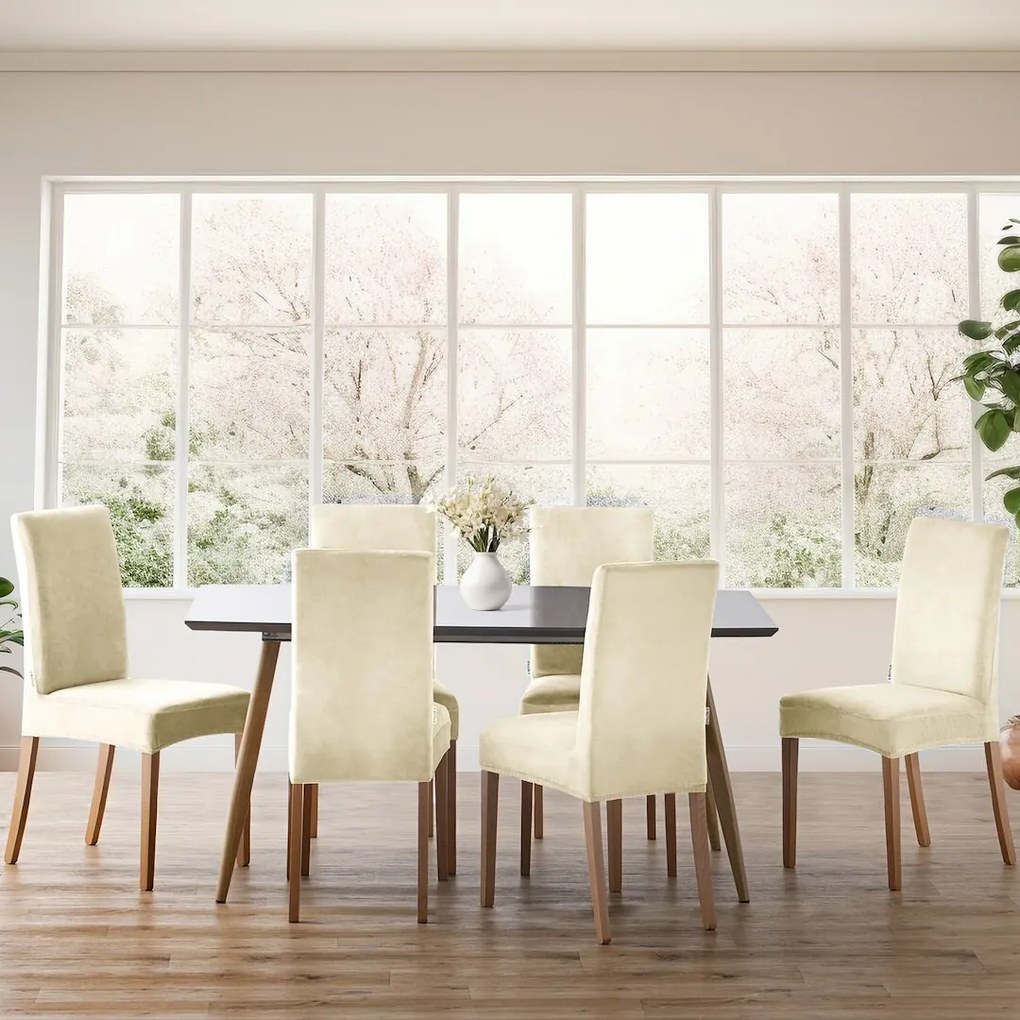 Restilo Feszítő huzat székhez Sento krém, 48 x 48x 58 + 10 cm, 6 db-os szett