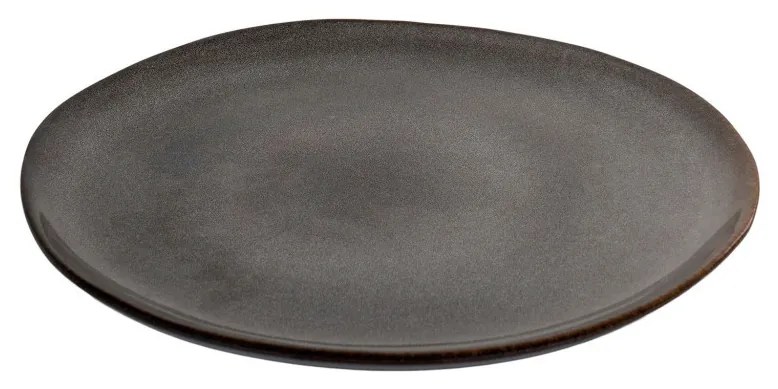 Selma tányér, kerámia, szürke/barna ø21 cm, 4 db