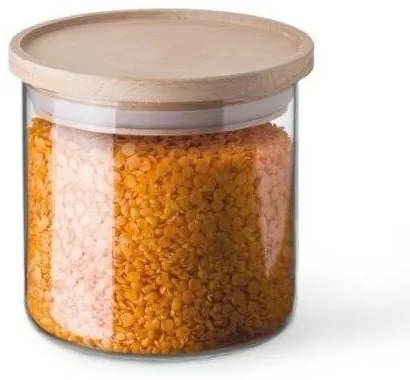 Simax 5162 üvegdoboz fa fedéllel, 0,5 l