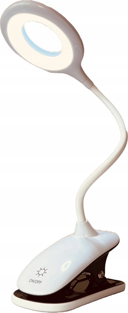 Asztali lámpa csiptetővel fehér 5W