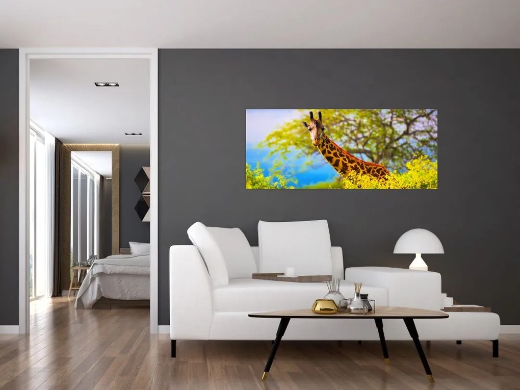 Egy kép egy zsiráfról Afrikában (120x50 cm)