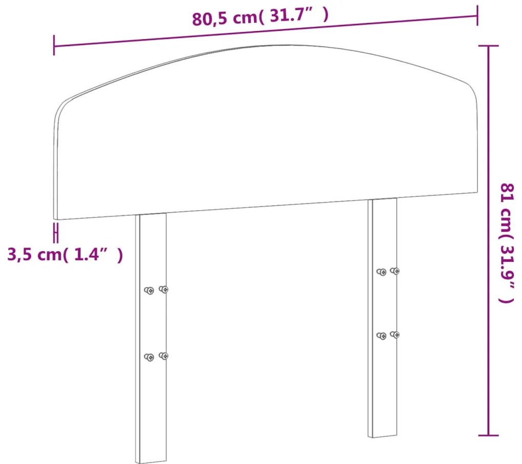 fehér tömör fenyőfa fejtámla 75 cm
