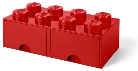 Úložný box 8 s šuplíky, více variant - LEGO szín: piros