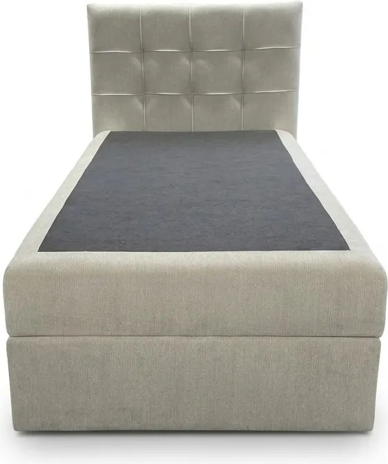 Kárpitozott boxspring ágy DIRELIS VIBE 90x200 cm krémszínű Matrac: Bonell rugós matrac