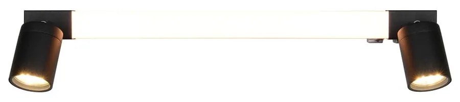 Matt fekete LED fali lámpa Enrico – Trio