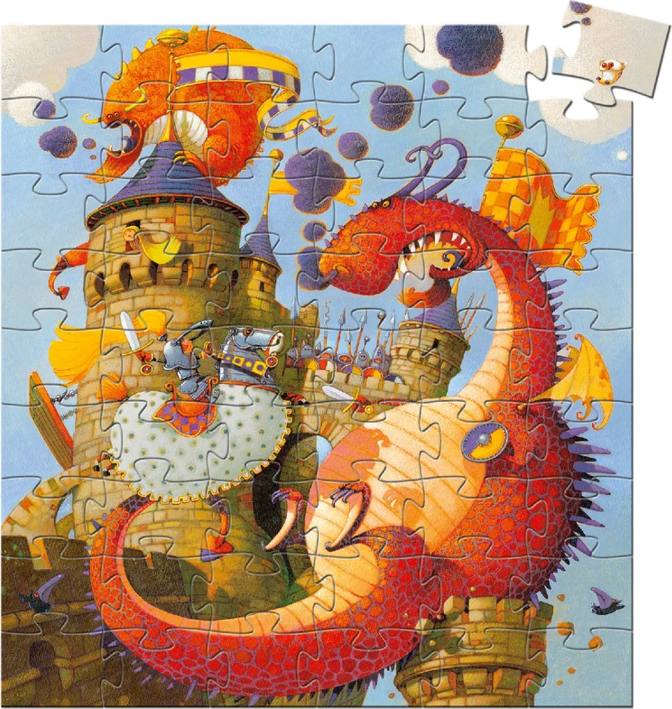 Formadobozos puzzle - Vaillant és a sárkány, 54 db-os - Vaillant and the dragon