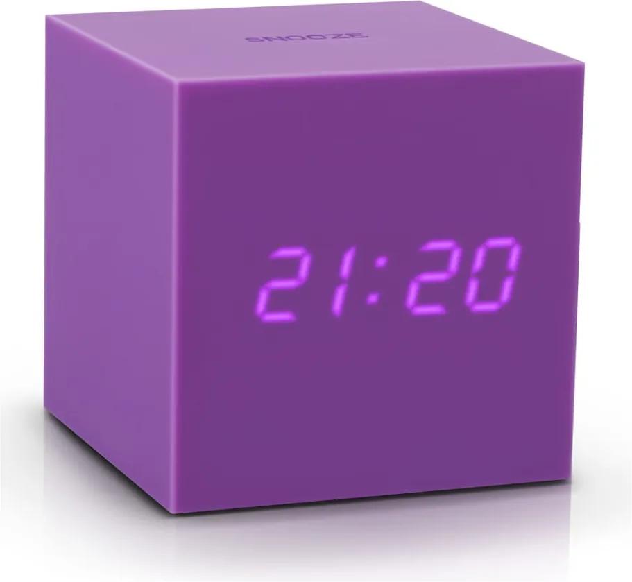 Gravitry Cube lila ébresztőóra LED kijelzővel - Gingko